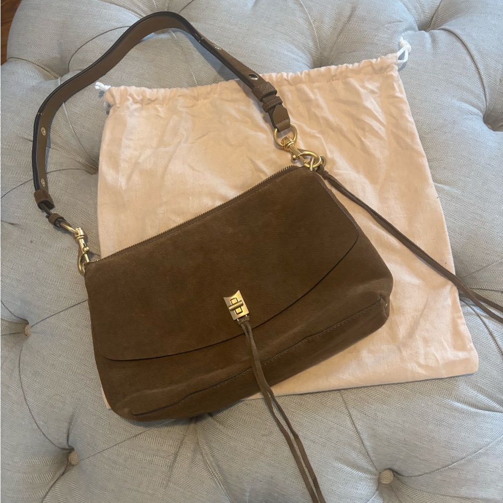 Rebecca Minkoff Darren Brown Suede Shoulder Bag